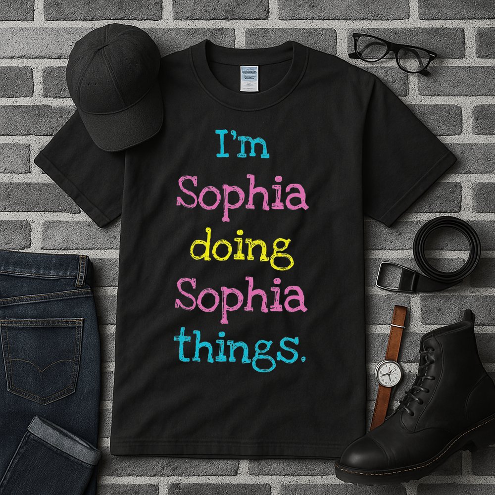 Sophia Cute Personalized Text S Top For Tall T-Shirt