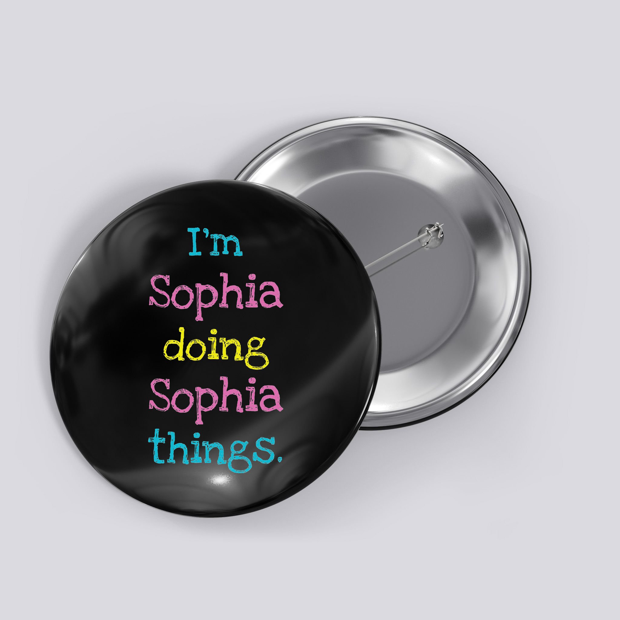 Sophia Cute Personalized Text S Top For Button