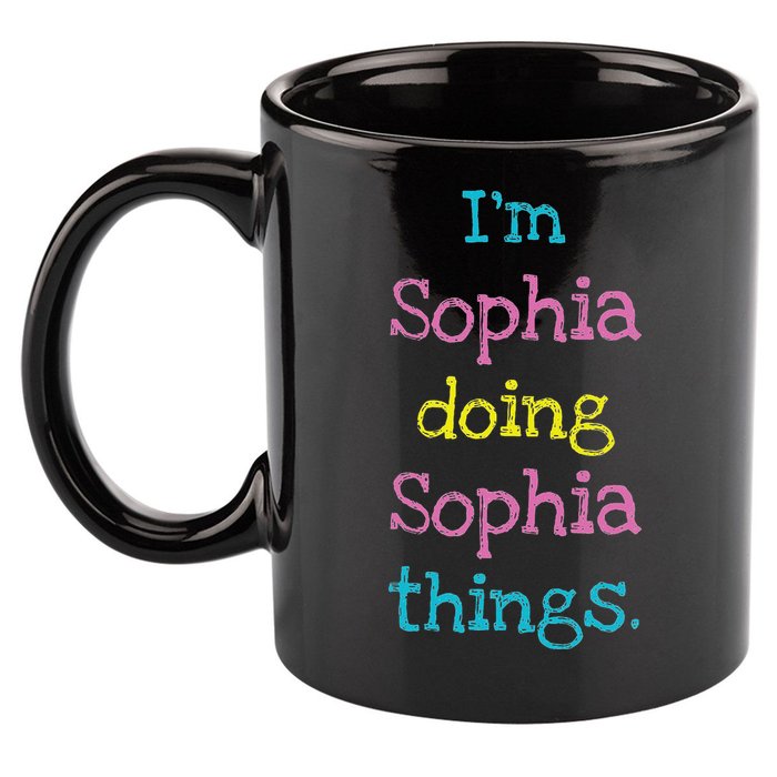 Sophia Cute Personalized Text S Top For 11oz C Handle Ceramic Mug