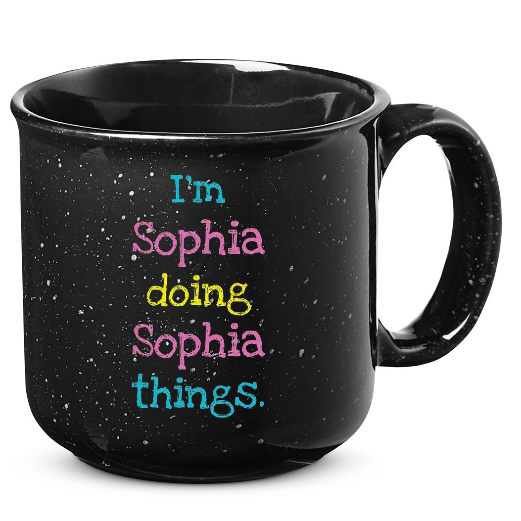 Sophia Cute Personalized Text S Top For 15oz Campfire Ceramic Mug