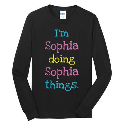 Sophia Cute Personalized Text S Top For Tall Long Sleeve T-Shirt