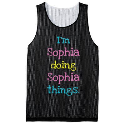 Sophia Cute Personalized Text S Top For Mesh Reversible Basketball Jersey Tank