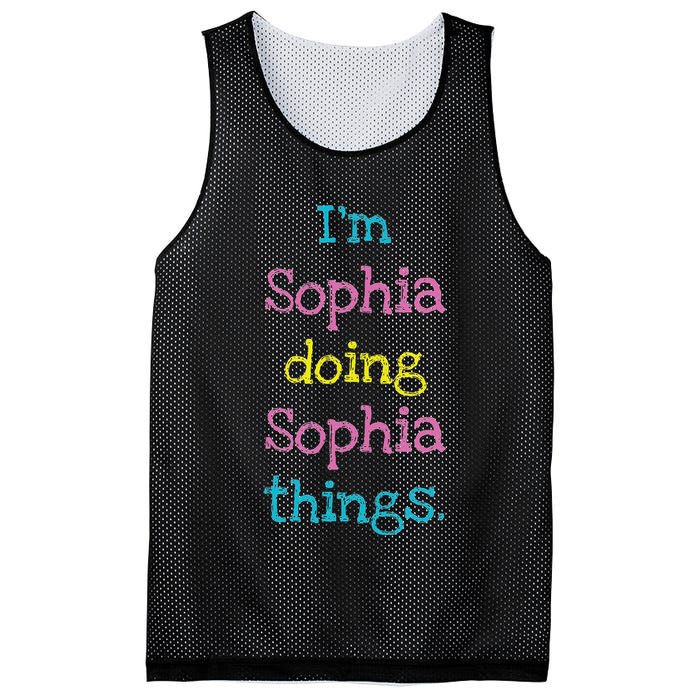 Sophia Cute Personalized Text S Top For Mesh Reversible Basketball Jersey Tank