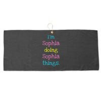 Sophia Cute Personalized Text S Top For Large Microfiber Waffle Golf Towel