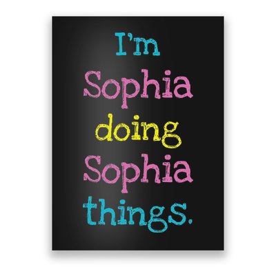 Sophia Cute Personalized Text S Top For Poster