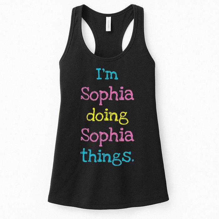 Sophia Cute Personalized Text S Top For Womens Tank Top
