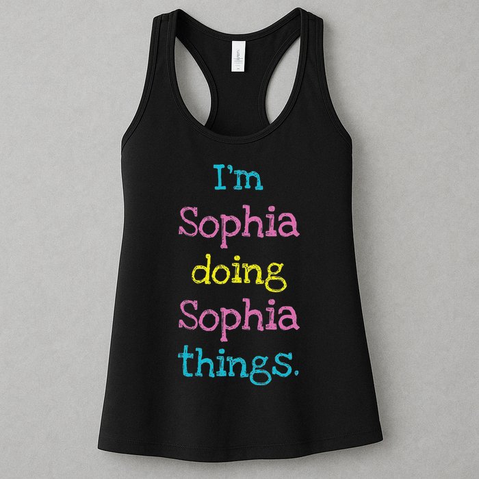 Sophia Cute Personalized Text S Top For Womens Tank Top