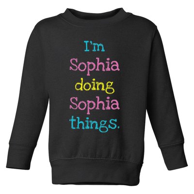 Sophia Cute Personalized Text S Top For Toddler Sweatshirt
