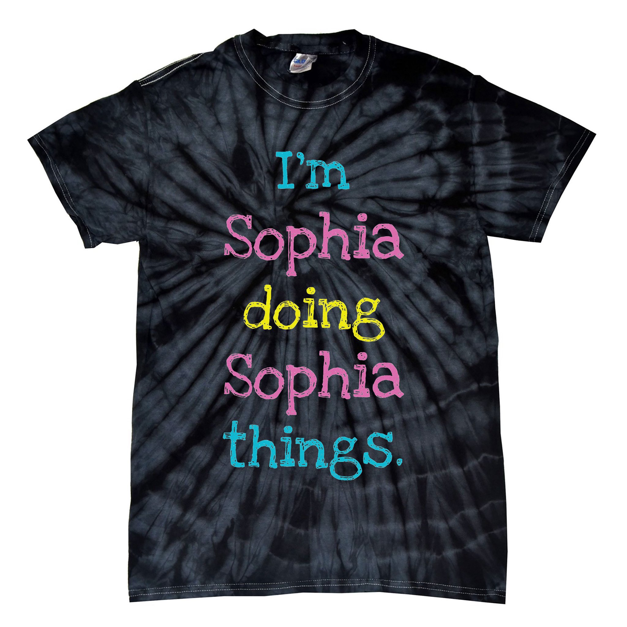 Sophia Cute Personalized Text S Top For Tie-Dye T-Shirt