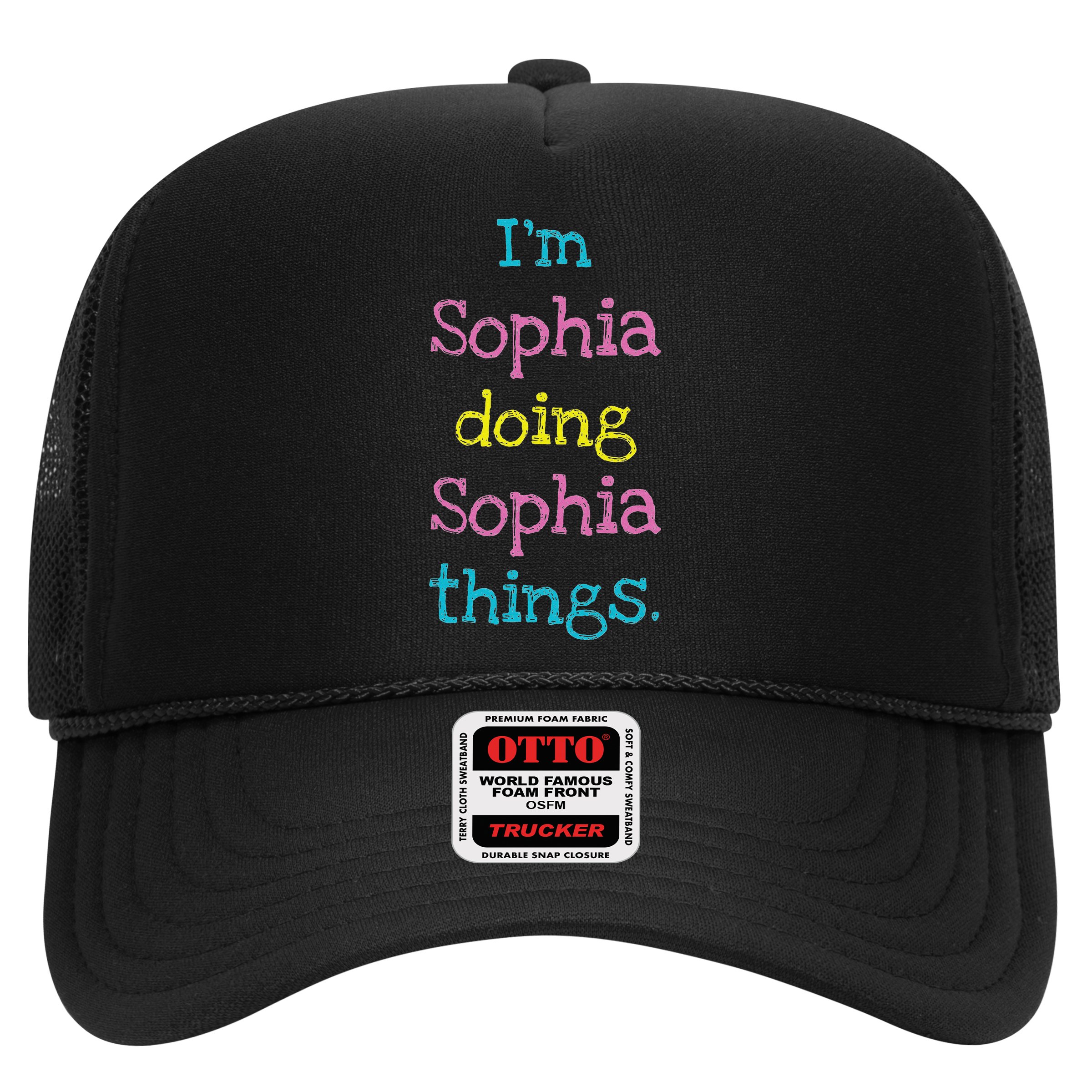 Sophia Cute Personalized Text S Top For Hat