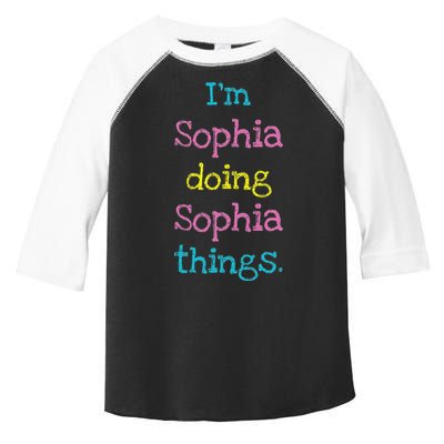 Sophia Cute Personalized Text S Top For Toddler Fine Jersey T-Shirt