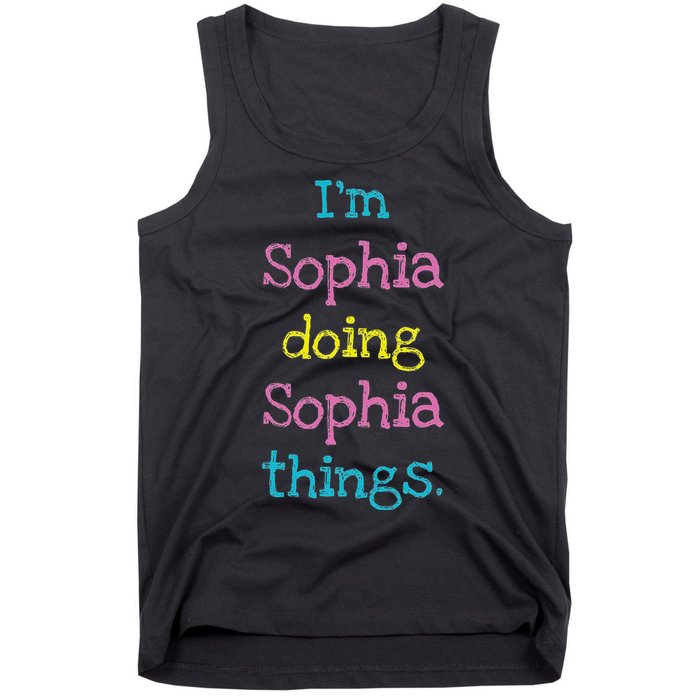 Sophia Cute Personalized Text S Top For Tank Top