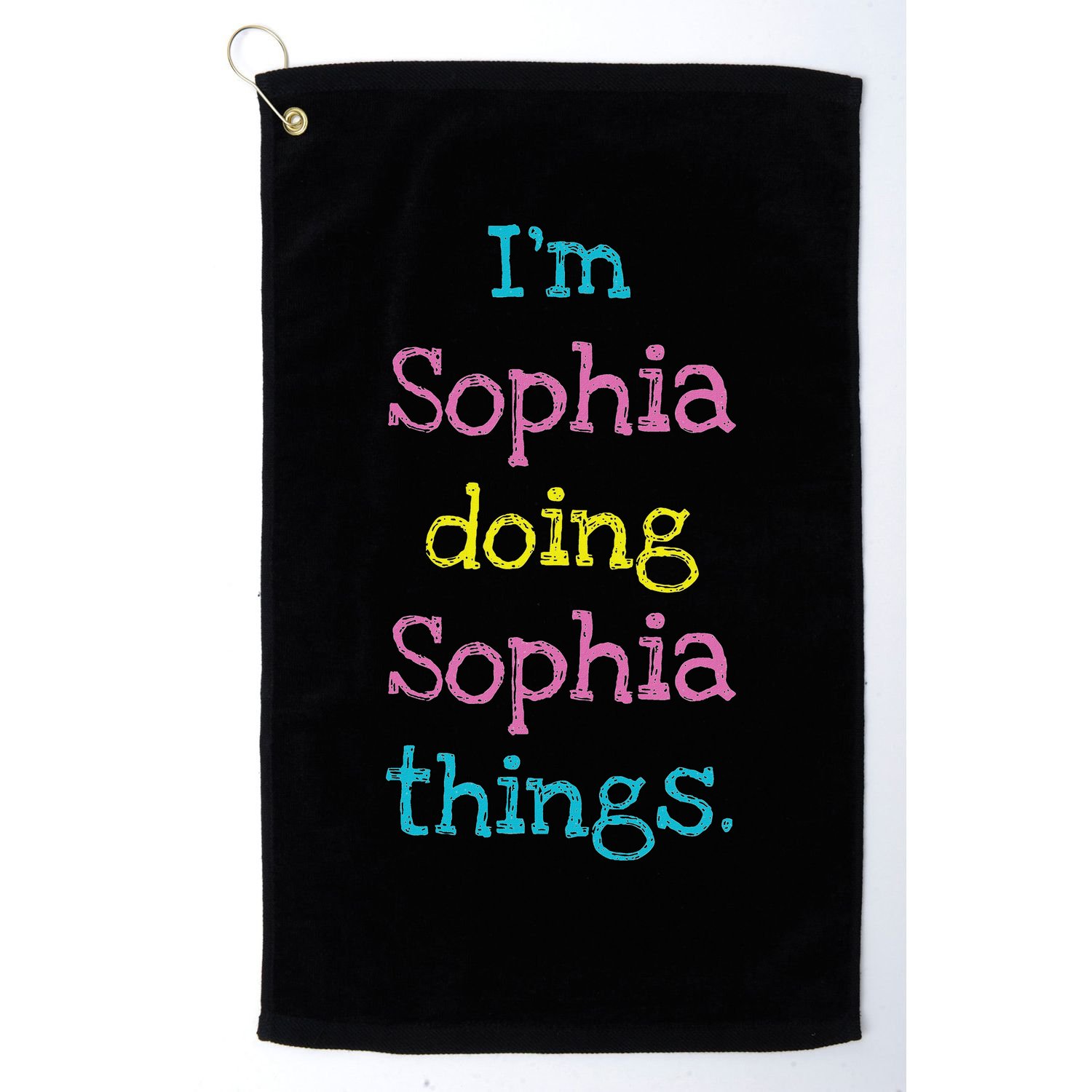 Sophia Cute Personalized Text S Top For Golf Towel