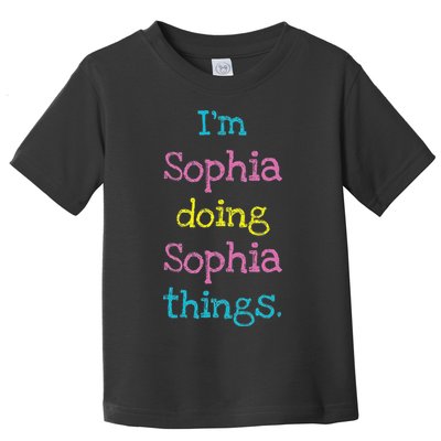 Sophia Cute Personalized Text S Top For Toddler T-Shirt