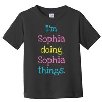 Sophia Cute Personalized Text S Top For Toddler T-Shirt