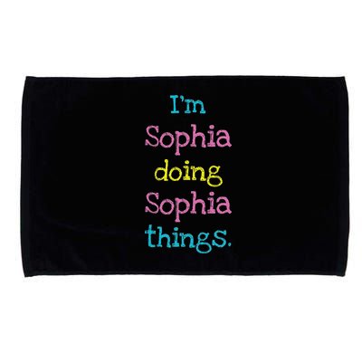 Sophia Cute Personalized Text S Top For Microfiber Hand Towel