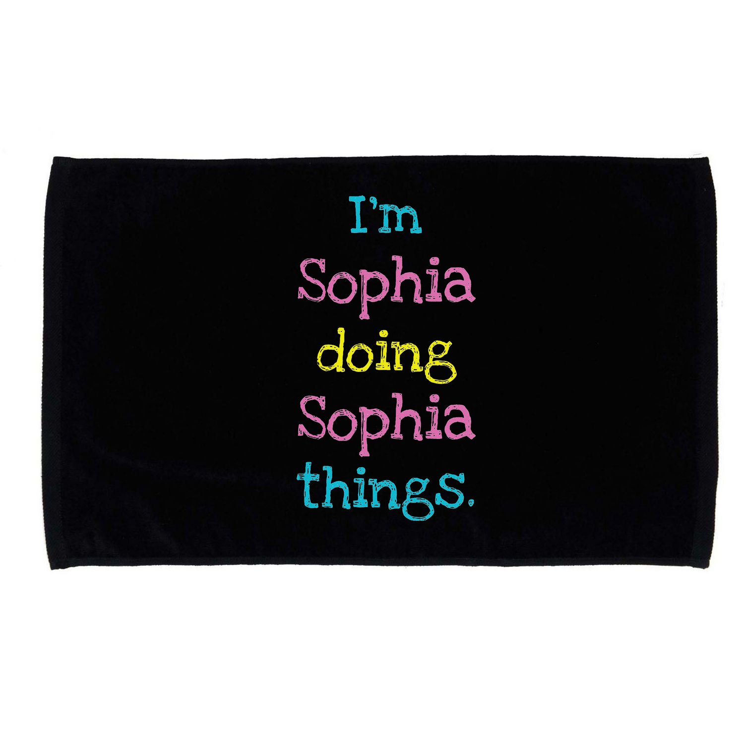 Sophia Cute Personalized Text S Top For Microfiber Hand Towel