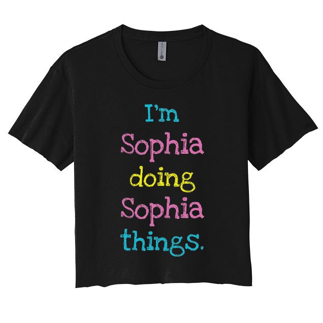 Sophia Cute Personalized Text S Top For Crop Top