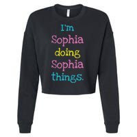 Sophia Cute Personalized Text S Top For Cropped Pullover Crew