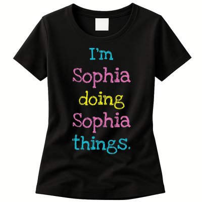 Sophia Cute Personalized Text S Top For Womens T-Shirt
