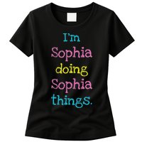 Sophia Cute Personalized Text S Top For Womens T-Shirt