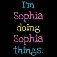 Sophia Cute Personalized Text S Top For Womens T-Shirt