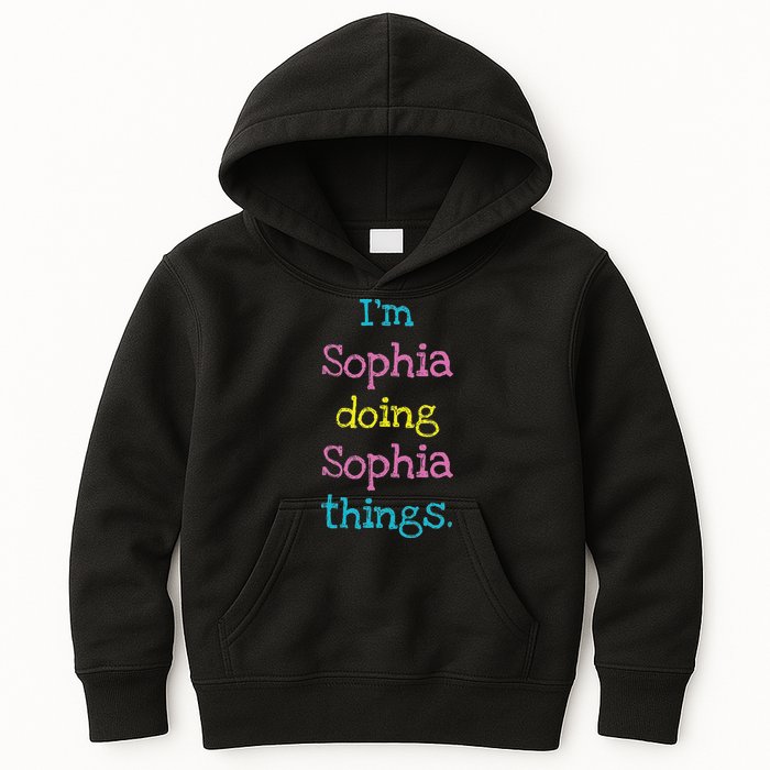 Sophia Cute Personalized Text S Top For Kids Hoodie