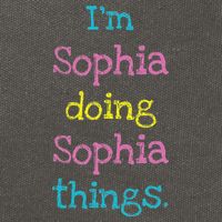 Sophia Cute Personalized Text S Top For Cotton Canvas Backpack