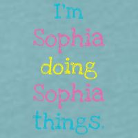 Sophia Cute Personalized Text S Top For Sueded Cloud Jersey T-Shirt