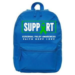 Support Cerebral Palsy Funny Gift Great Gift Cerebral Palsy Awareness Meaningful 16 in Basic Backpack