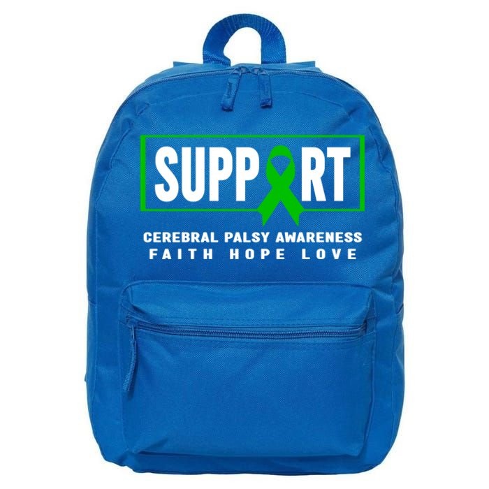 Support Cerebral Palsy Funny Gift Great Gift Cerebral Palsy Awareness Meaningful 16 in Basic Backpack