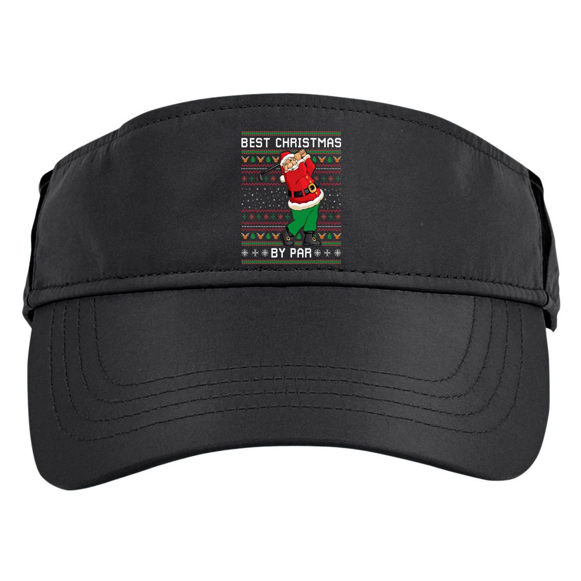 Santa Claus Playing Golf Funny Ugly Christmas Gofl Novelty Adult Drive Performance Visor