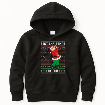 Santa Claus Playing Golf Funny Ugly Christmas Gofl Novelty Kids Hoodie