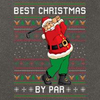Santa Claus Playing Golf Funny Ugly Christmas Gofl Novelty Cotton Canvas Backpack
