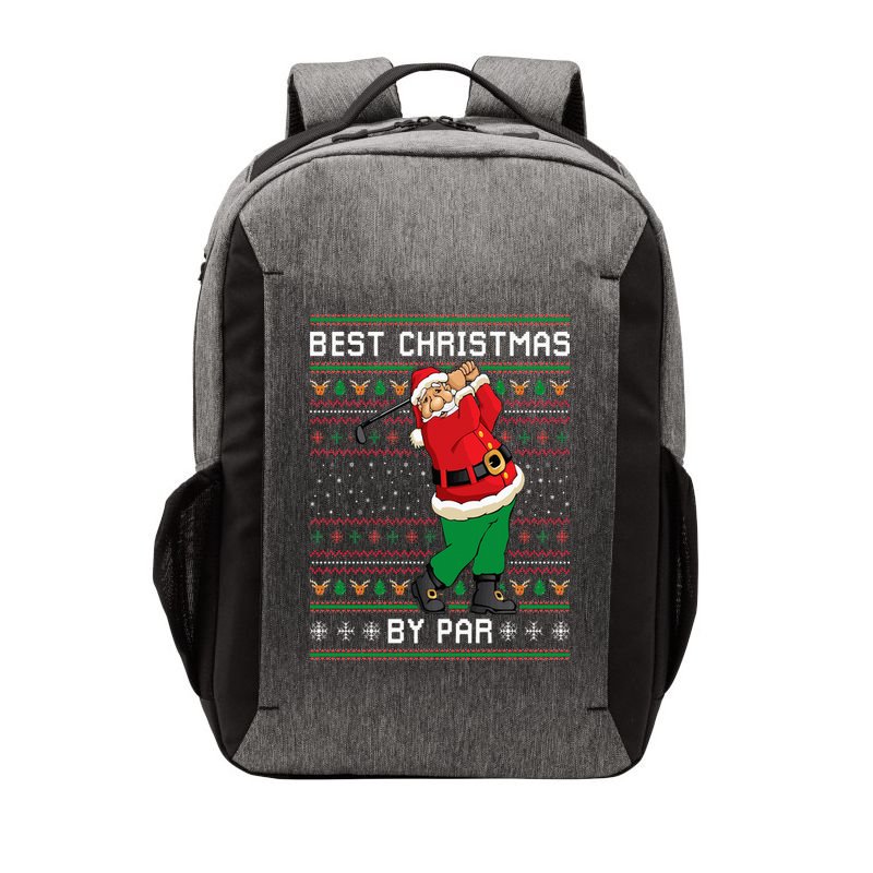 Santa Claus Playing Golf Funny Ugly Christmas Gofl Novelty Vector Backpack