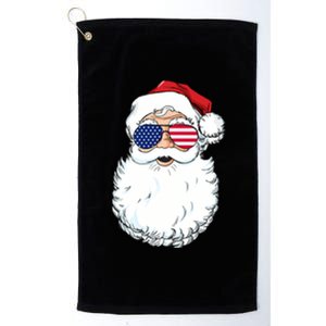 Santa Claus Patriotic USA Sunglasses Christmas In July Santa Platinum Collection Golf Towel