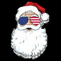 Santa Claus Patriotic USA Sunglasses Christmas In July Santa Zip Tote Bag