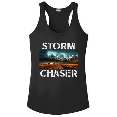 Storm Chaser Picture Extreme Weather Meteorologist Ladies PosiCharge Competitor Racerback Tank