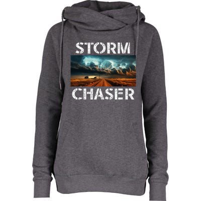 Storm Chaser Picture Extreme Weather Meteorologist Womens Funnel Neck Pullover Hood