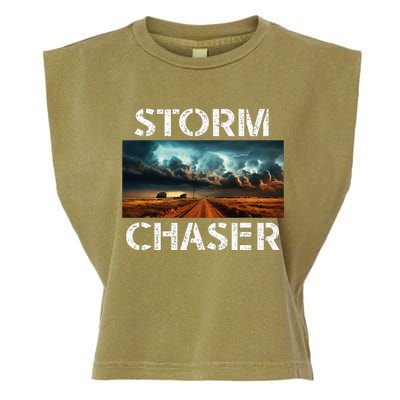 Storm Chaser Picture Extreme Weather Meteorologist Garment-Dyed Women's Muscle Tee