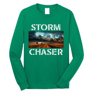 Storm Chaser Picture Extreme Weather Meteorologist Long Sleeve Shirt