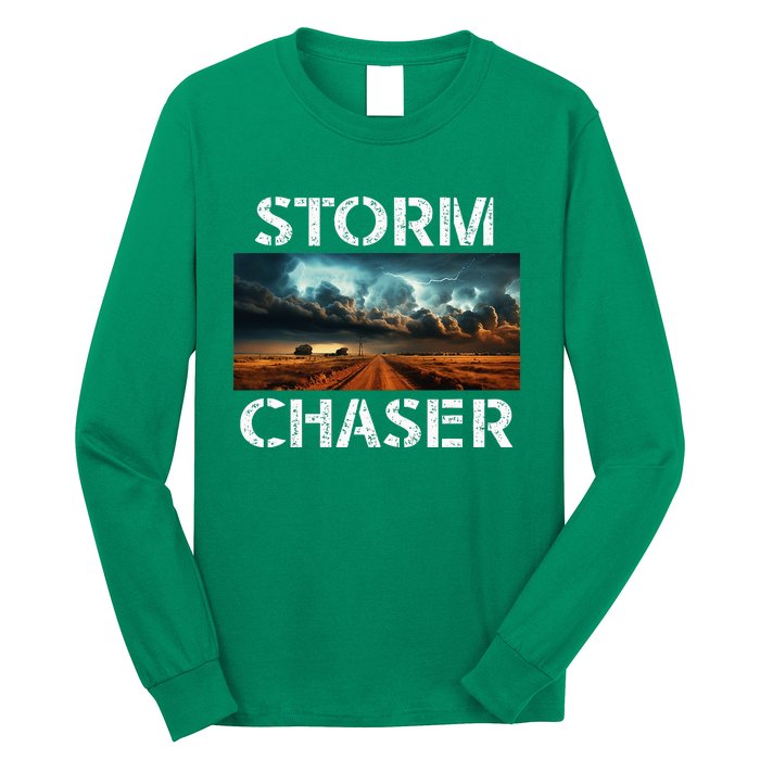 Storm Chaser Picture Extreme Weather Meteorologist Long Sleeve Shirt