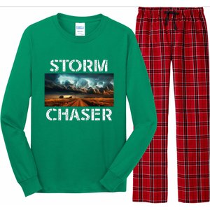 Storm Chaser Picture Extreme Weather Meteorologist Long Sleeve Pajama Set