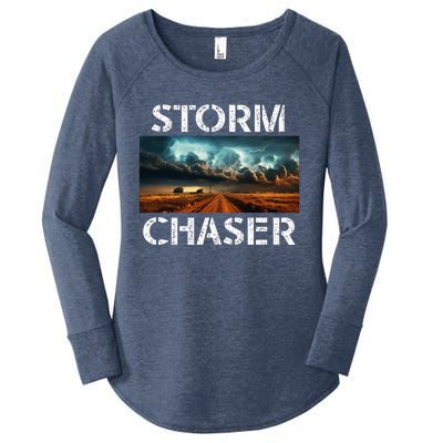 Storm Chaser Picture Extreme Weather Meteorologist Women's Perfect Tri Tunic Long Sleeve Shirt