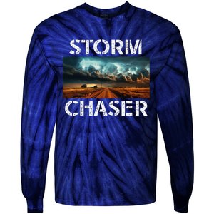 Storm Chaser Picture Extreme Weather Meteorologist Tie-Dye Long Sleeve Shirt