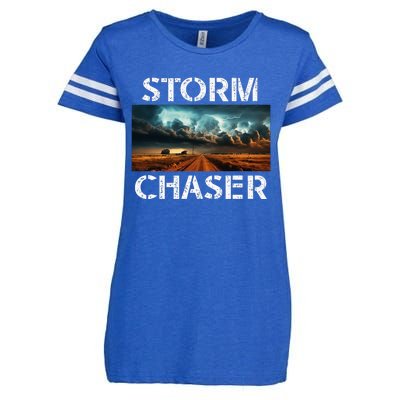 Storm Chaser Picture Extreme Weather Meteorologist Enza Ladies Jersey Football T-Shirt