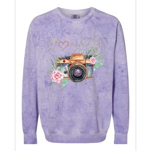 Storyteller Camera Photography Photographer Cameraman Ideas Colorblast Crewneck Sweatshirt