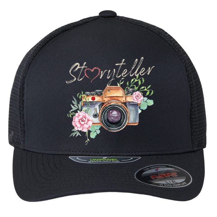 Storyteller Camera Photography Photographer Cameraman Ideas Flexfit Unipanel Trucker Cap