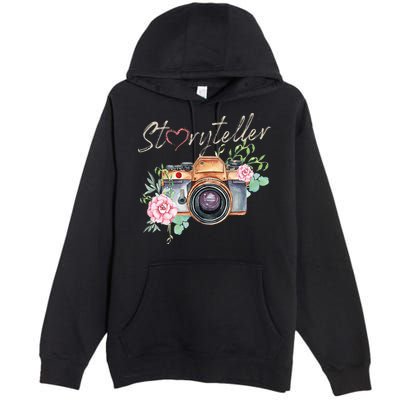 Storyteller Camera Photography Photographer Cameraman Ideas Premium Pullover Hoodie