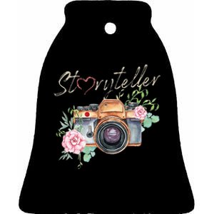 Storyteller Camera Photography Photographer Cameraman Ideas Ceramic Bell Ornament